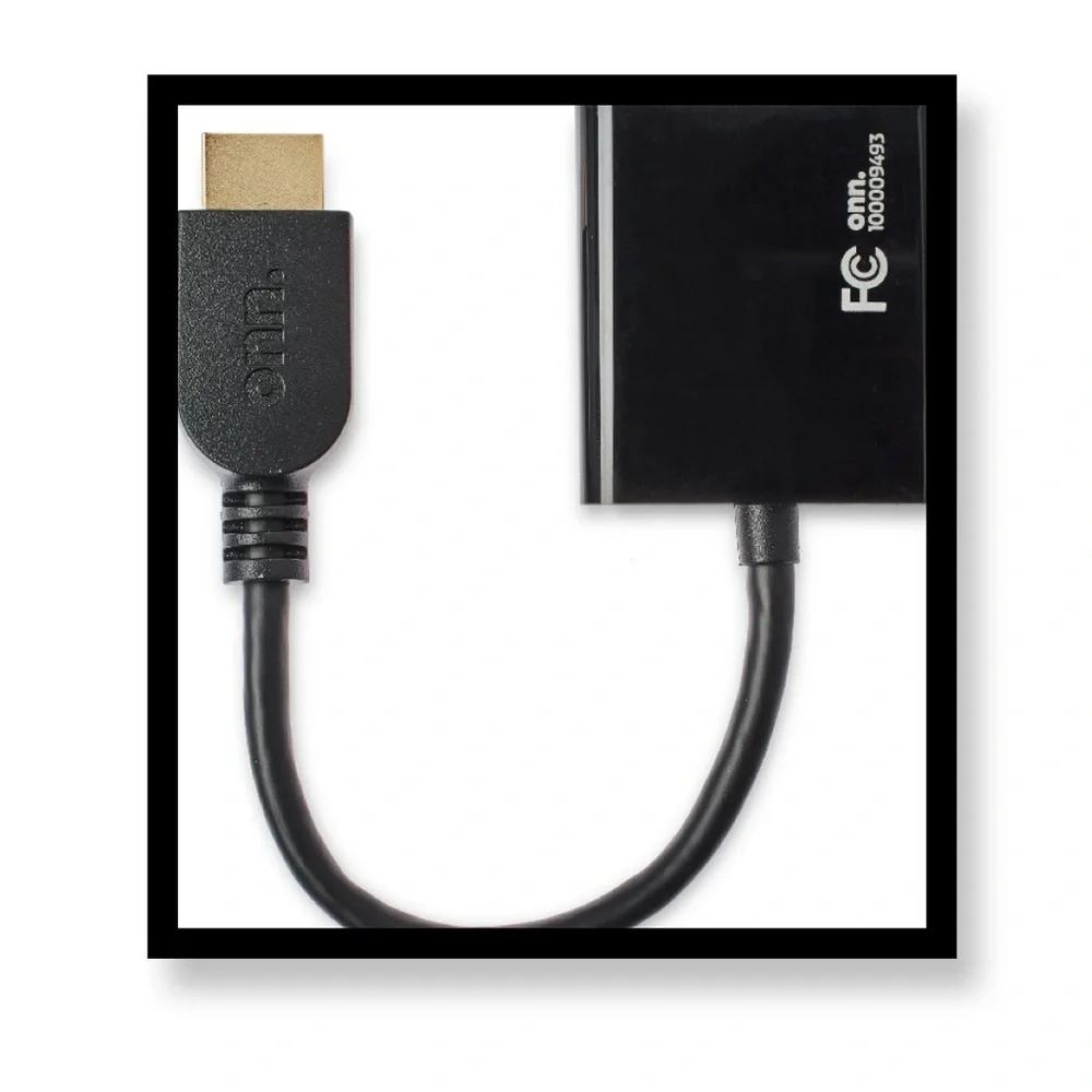 New-Onn Compact Designed Portable HDMI to VGA Adapter
